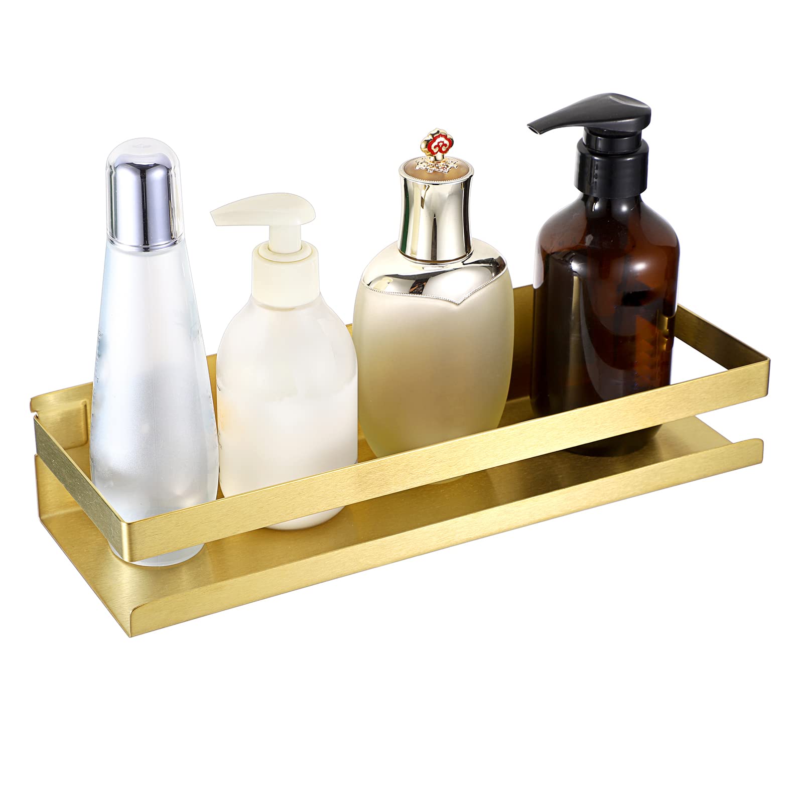 IGNPION Gold Stainless Steel Bathroom Corner Shelf – Wall Mounted Storage