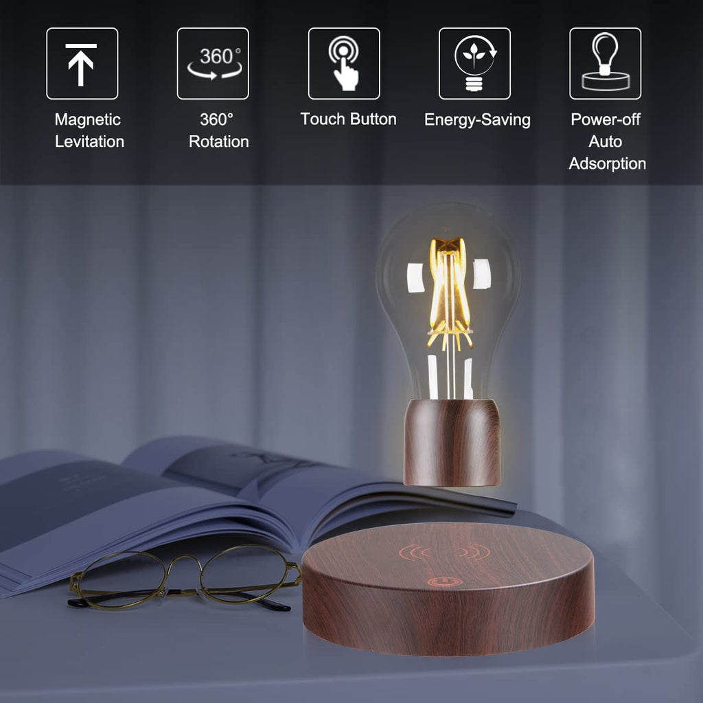 VGAzer Magnetic Levitating Floating LED Light Bulb Desk Lamp –
