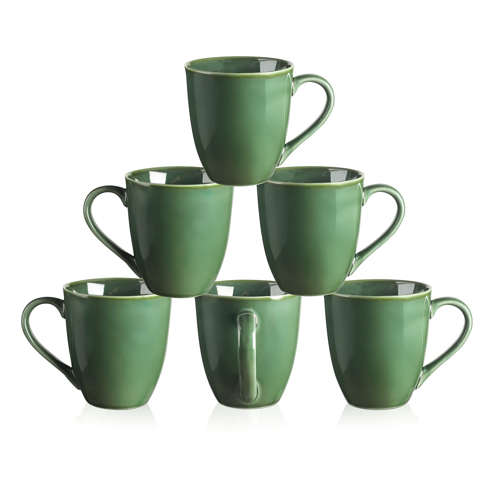 Vicrays Porcelain Coffee Mug Set of 4 – 350ml Glazed Stoneware Mugs
