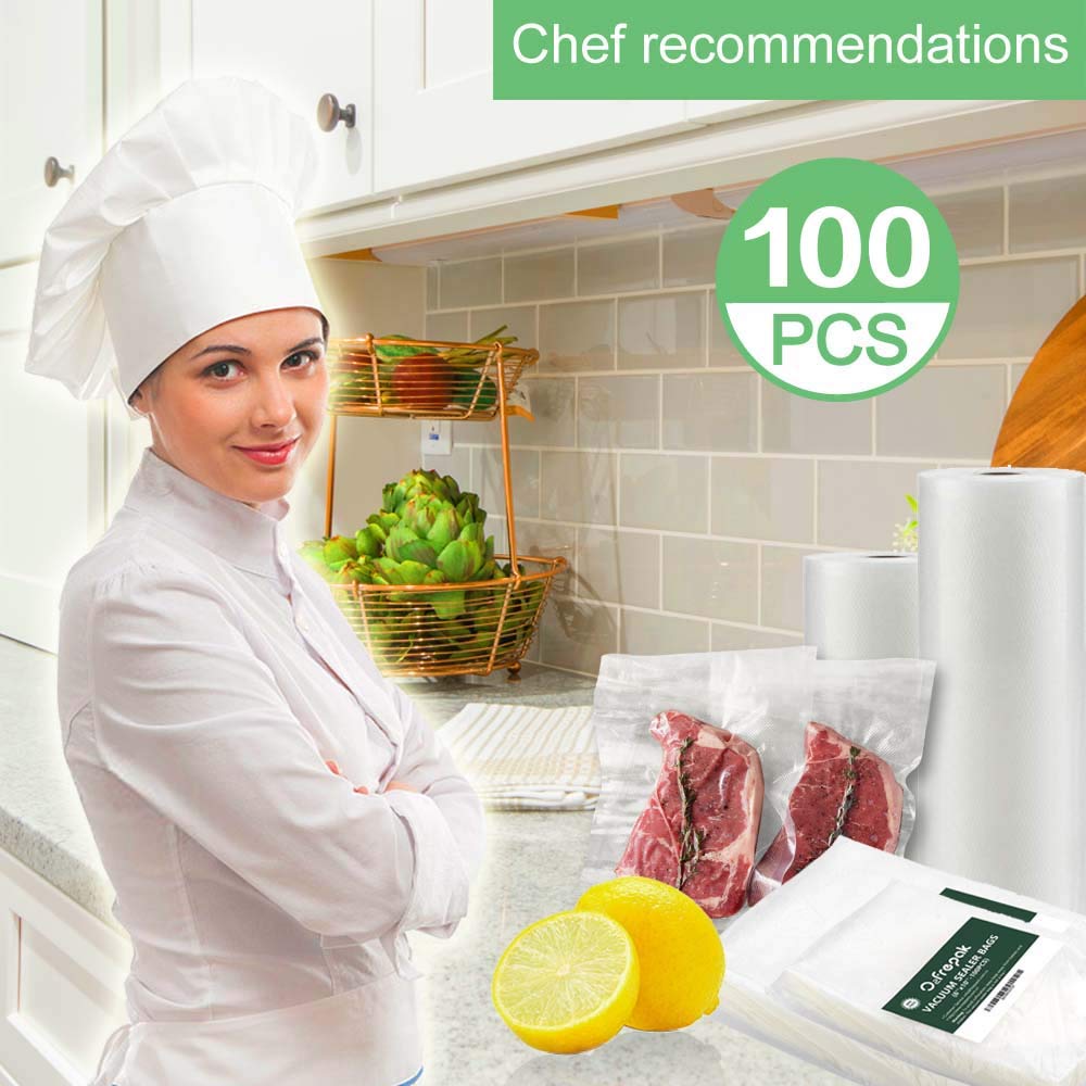 O2frepak 100 Count Vacuum Sealer Bags | 30x40cm Heavy Duty for Sous Vide