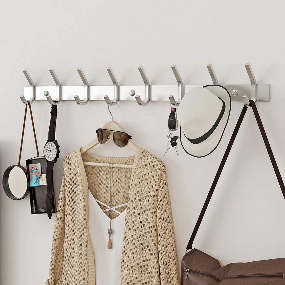 Dripex Wall Mounted Coat Rack | 304 Stainless Steel Hooks | 2 Pack