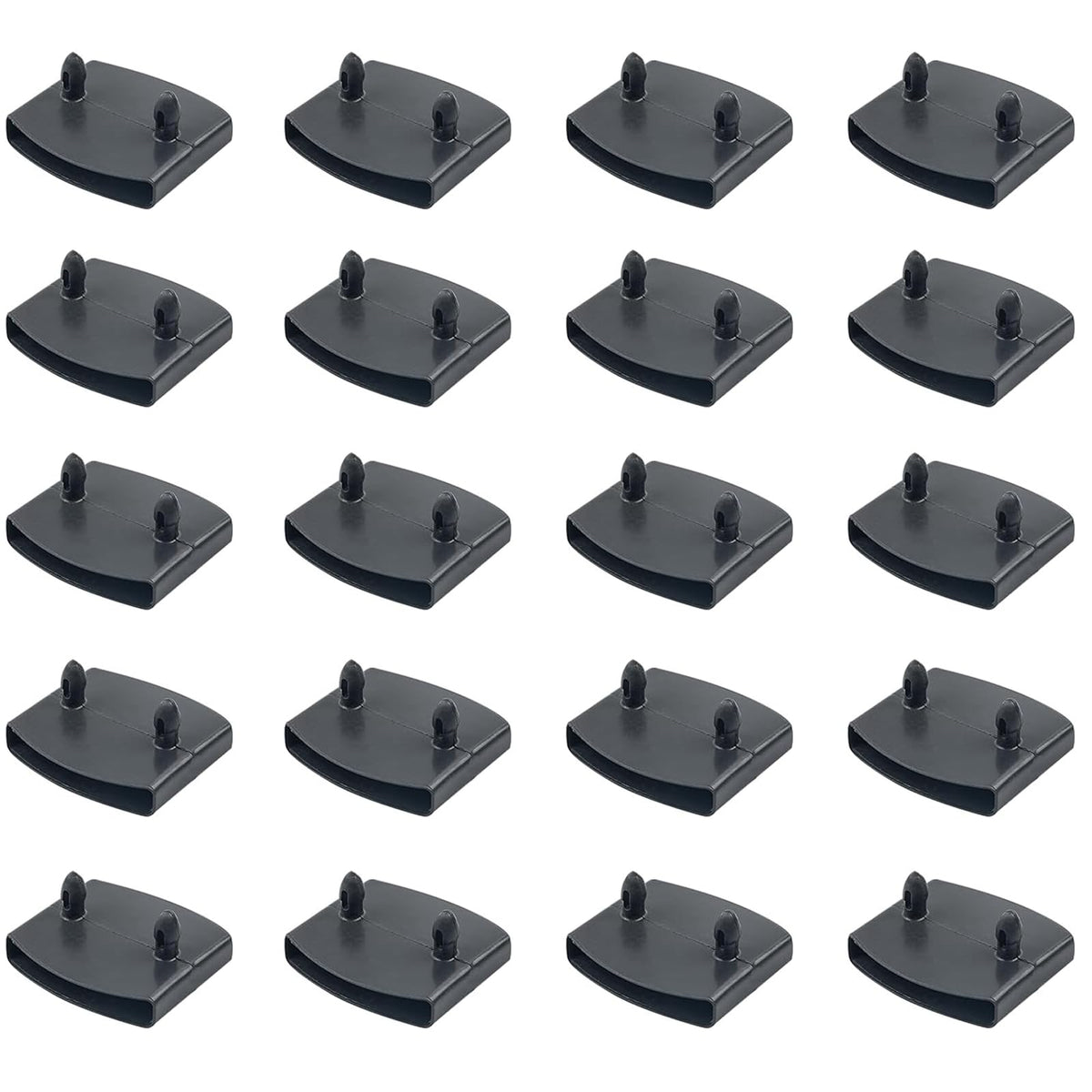 SCHUIWINNER 20Pcs Plastic Bed Slat Holders Kits Connecting Accessories Bed Slat Clips for Beds Replacement Black - image 1