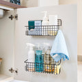Kempt 2-Piece Black Stainless Steel Shower Caddy & Kitchen Storage