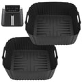 GINOYA 2pcs Silicone Air Fryer Liners for Ninja AF140UK AF180UK | 19cm