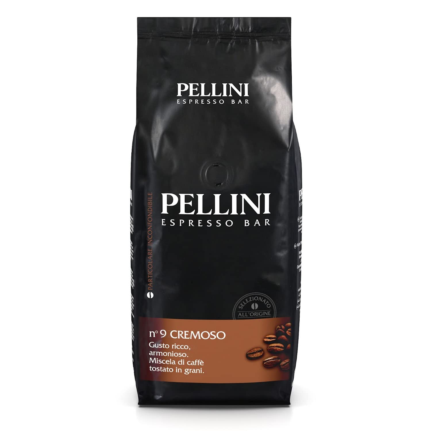 Pellini Caffè No.9 Cremoso Roasted Coffee Beans - Italian Espresso, 1kg