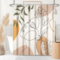 Uiiooazy Boho Shower Curtain – Abstract Woman Minimalist Waterproof Fabric