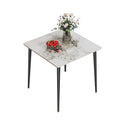 Jolof Store 80cm Square Sintered Stone Dining Table – 4 Seater Marble Top