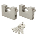 VIDETOL 2 Pcs Heavy Duty Container Padlock | 90mm Steel Security Lock