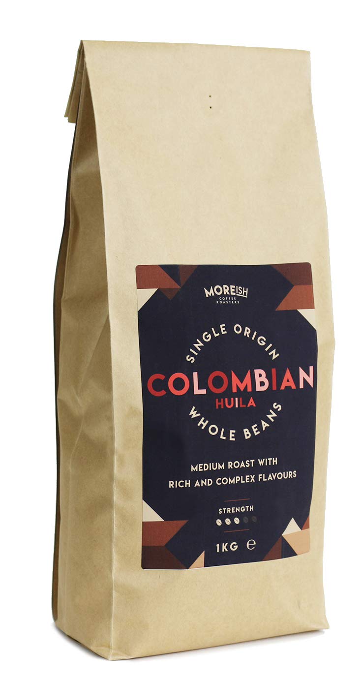 Colombian Huila Single Origin Coffee Beans – 1kg Whole Bean by Moreish