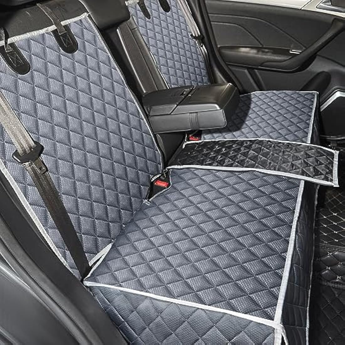 ANOSOSPECIAL Dog Car Seat Cover | Waterproof Grey Back Seat Protector