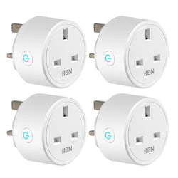 HBN Smart Plug WiFi Socket for Alexa & Google Home, 13A - 4 Pack