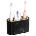 Shinowa Resin Toothbrush Holder | Marble Texture Bathroom Organizer