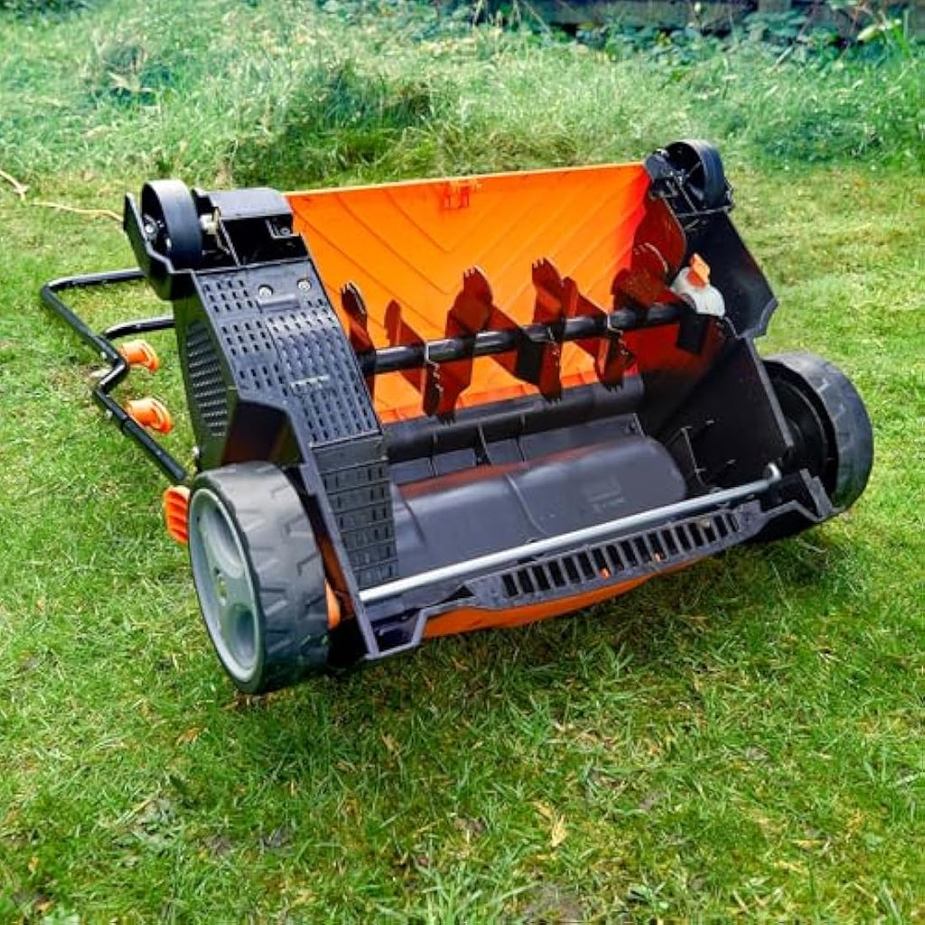 LawnMaster 1350W Electric Lawn Scarifier & Rake | 33cm Width, 40L Bag