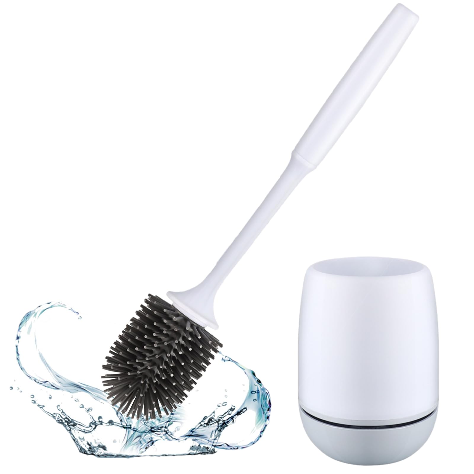 Jolof Store Silicone Toilet Brush Set – Wall Mounted & Scratch-Free