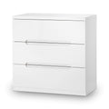 Julian Bowen Manhattan 3 Drawer Chest | High Gloss White Dresser
