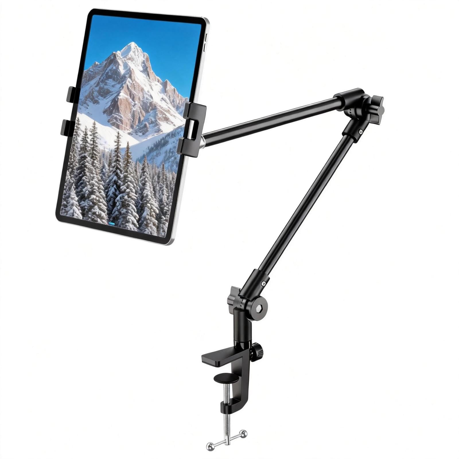 KDD Tablet Stand Holder – 27in Long Arm Desk Mount for 4.7-13" Devices