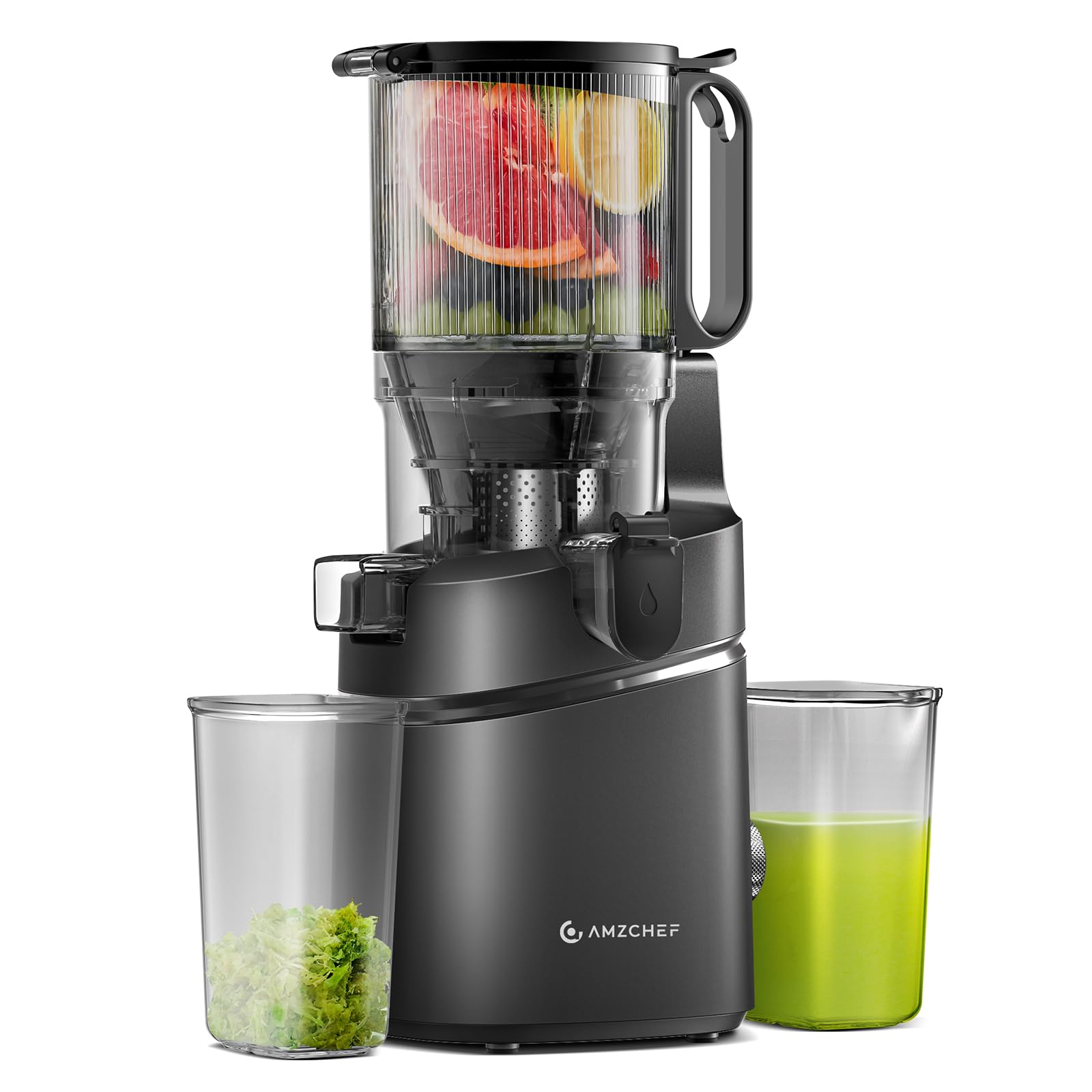 AMZCHEF Cold Press Juicer - 250W Slow Juicer for Whole Fruit & Vegetable