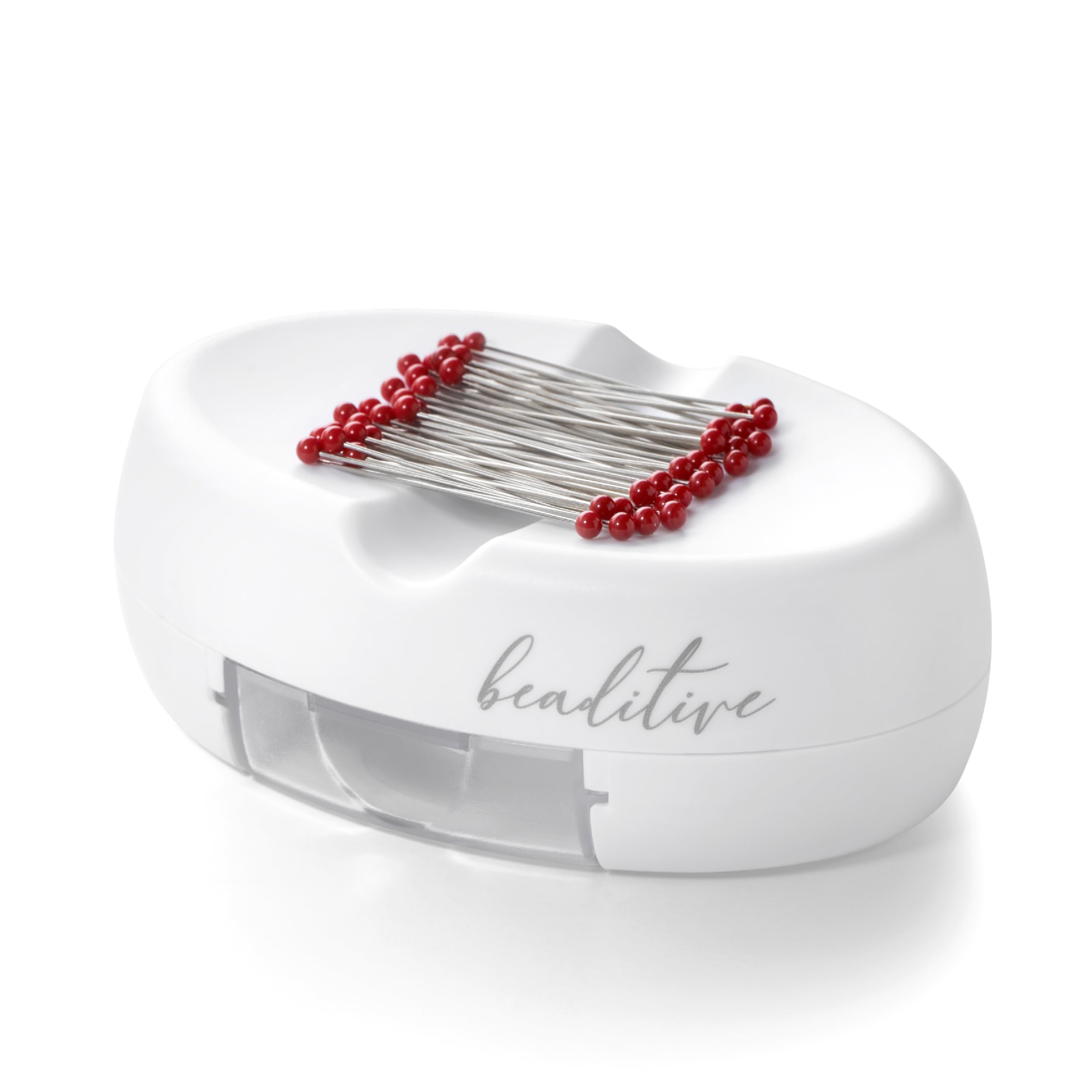 Beaditive Magnetic Pin Cushion with Drawer | Sewing Holder with 50 Pins