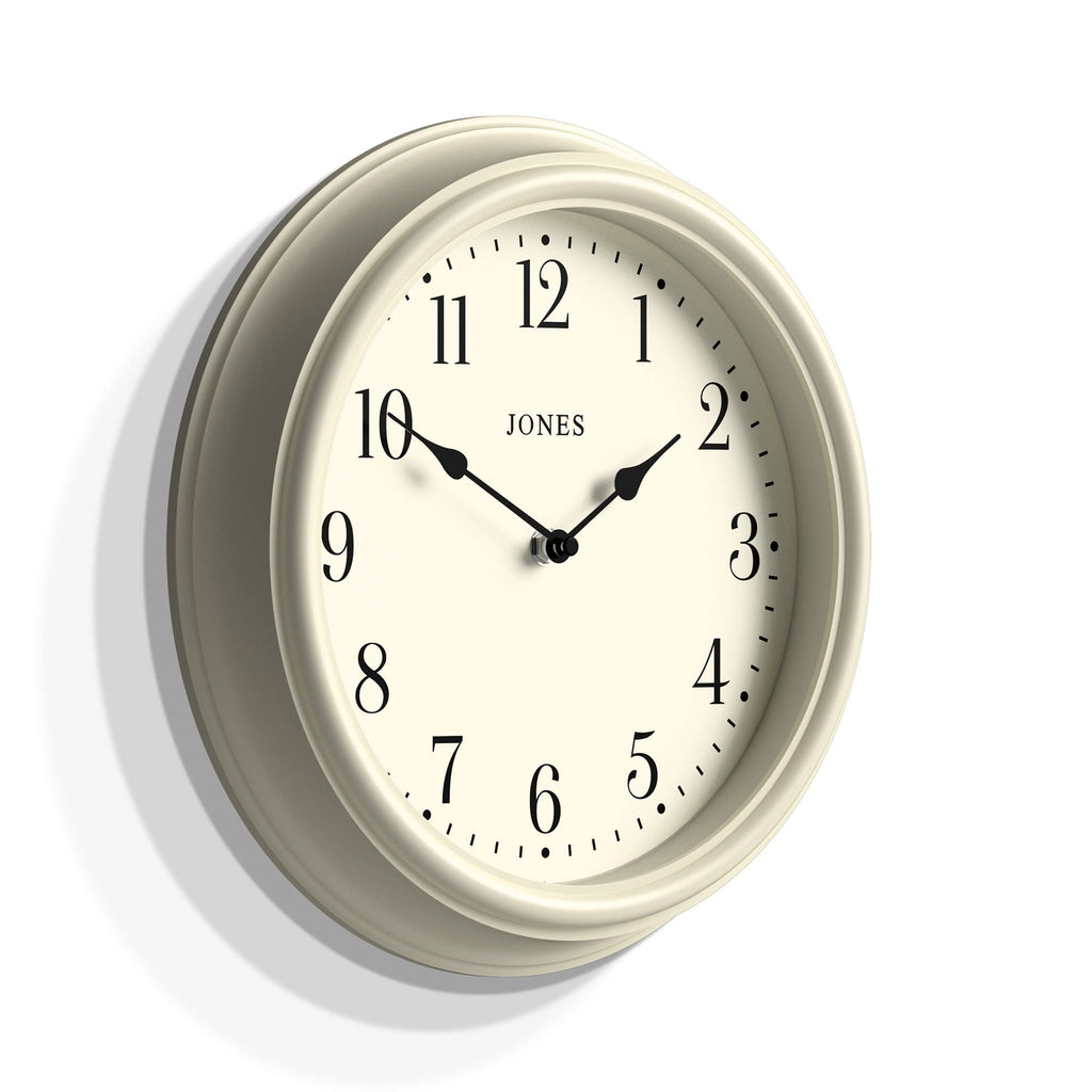 Jones Clocks Venetian Wall Clock – 30cm Classic Round White Design