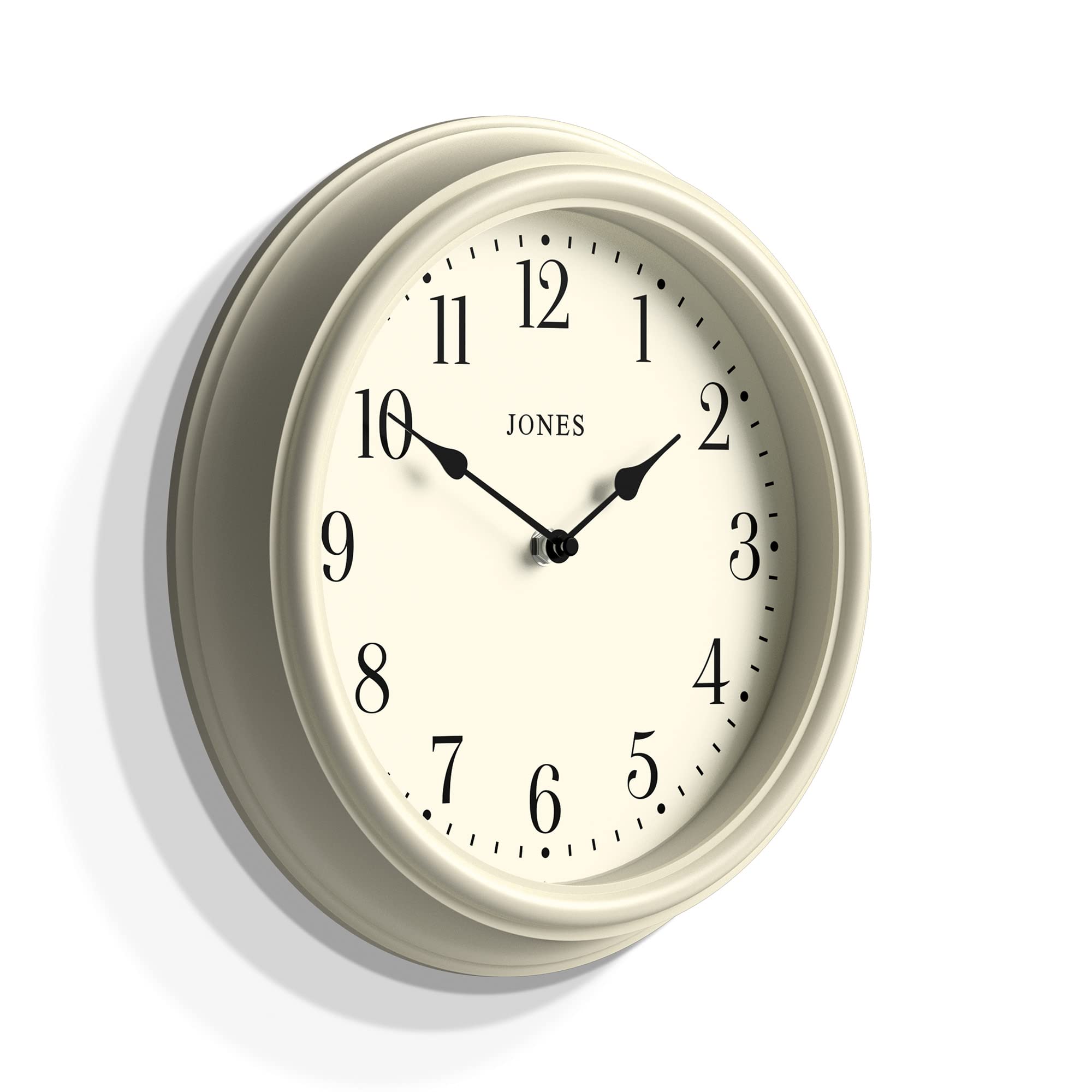 Jones Clocks Venetian Wall Clock – 30cm Classic Round White Design
