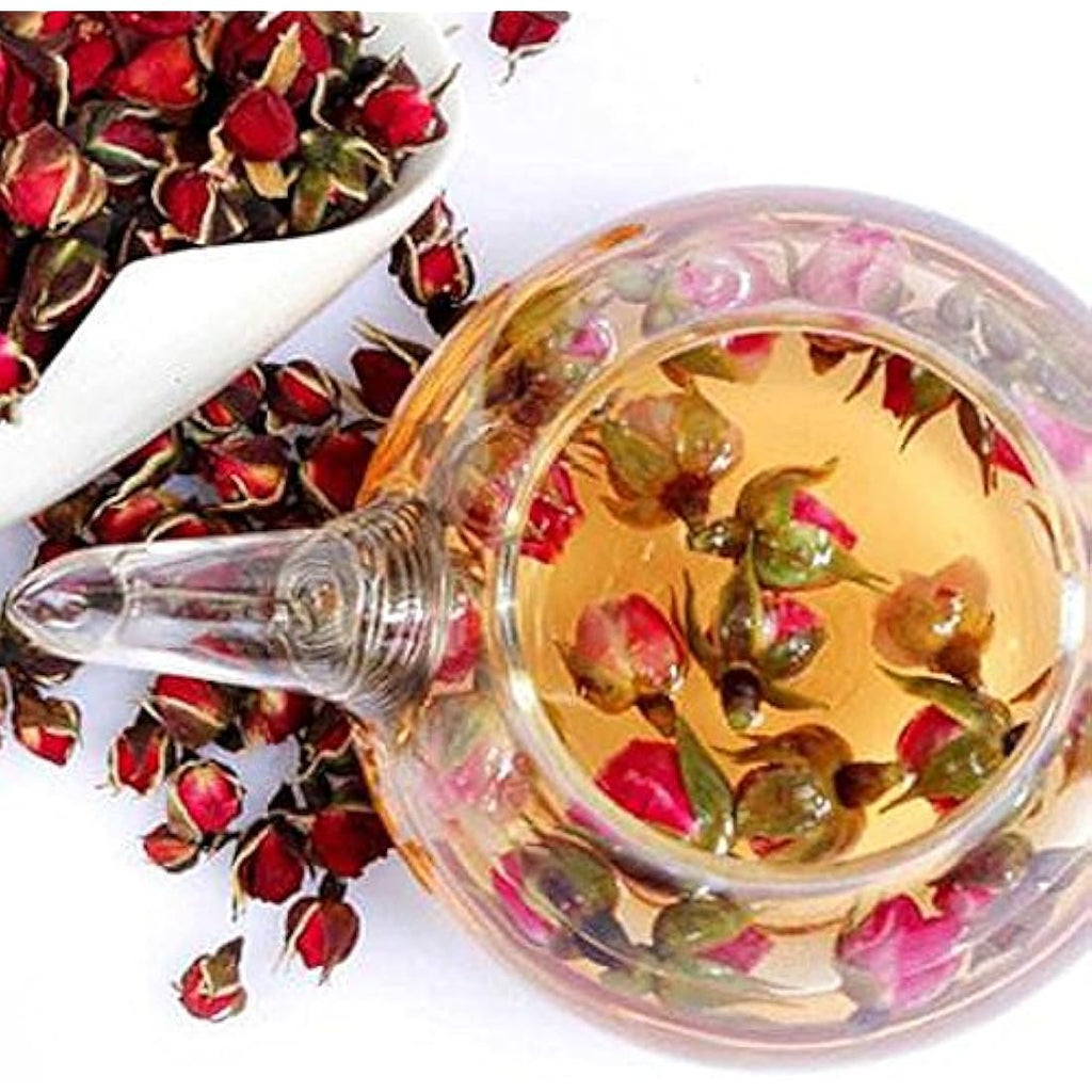 TooGet Dried Golden-rim Rose Buds - Culinary Grade Herbal Tea - 4 OZ