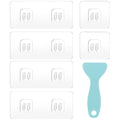 WOLMIK Shower Caddy Adhesive Replacement - 6 PCS Corner Shower Caddy Adhesive Sticker Hooks with Scraper - image 1