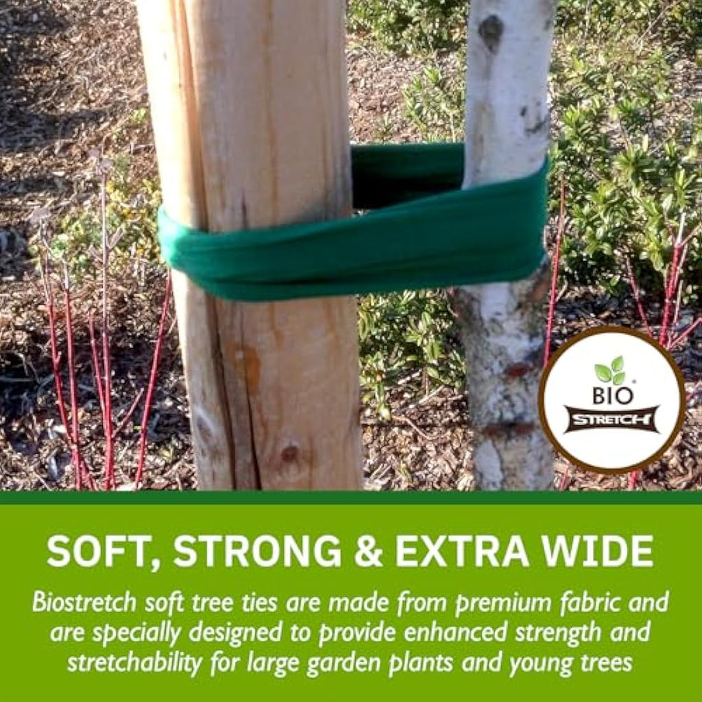 Biostretch Extra Wide Tree Ties – Stretchy Biodegradable Support (16M)