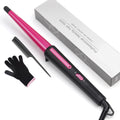 JAETON Tapered Hair Curling Wand | 13-25mm Ceramic Iron for Curls | Red