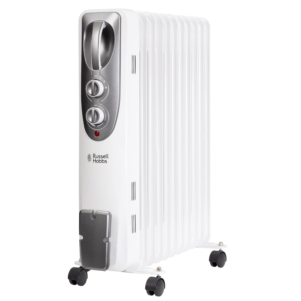 Russell Hobbs 2500W Oil Filled Radiator – 11 Fin Portable Electric Heater