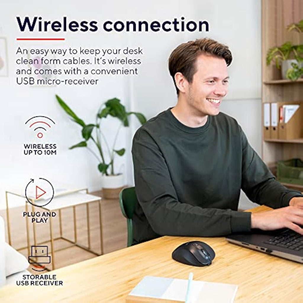 Trust Fyda Ergonomic Wireless Mouse – Rechargeable & Sustainable