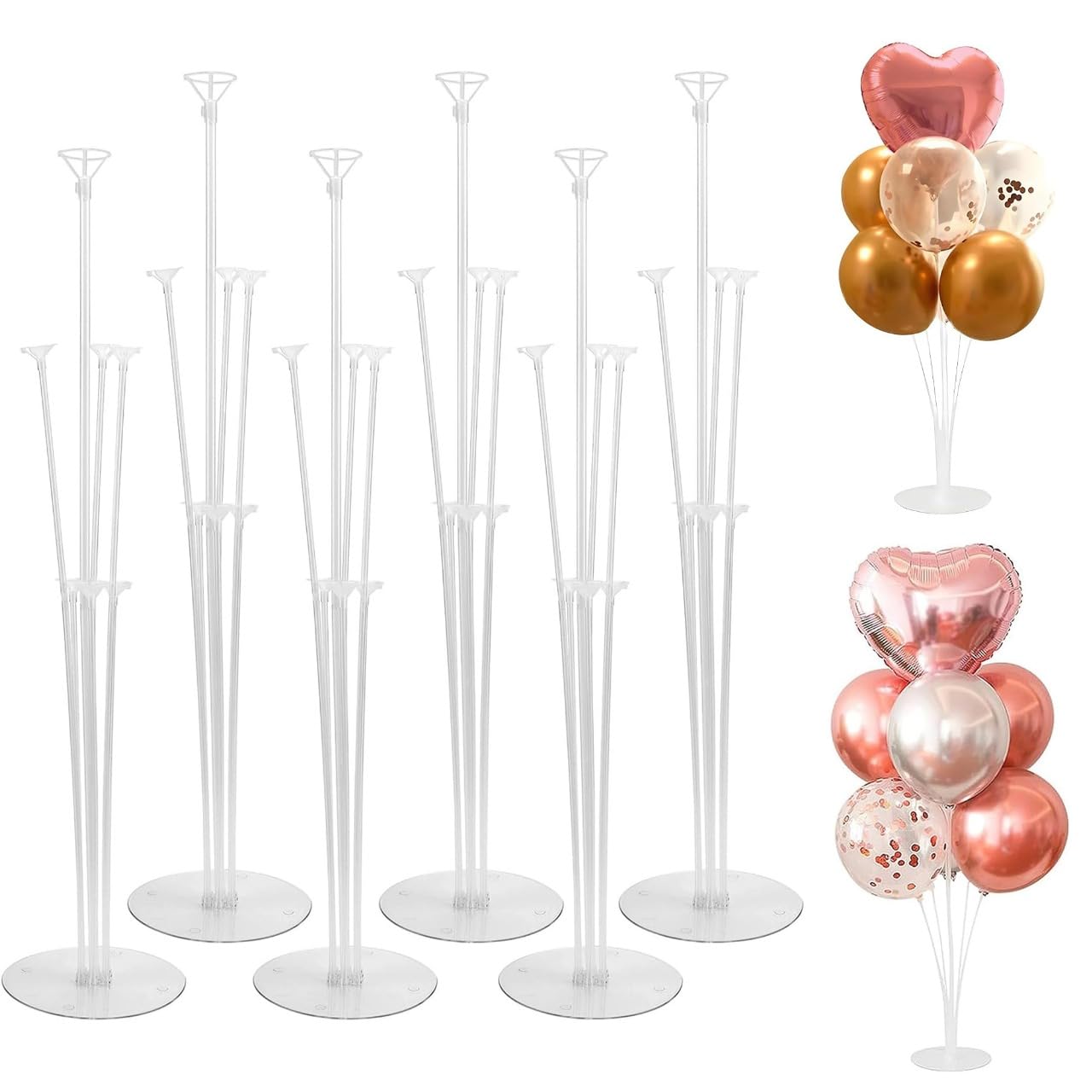 Jolof Store Balloon Stand Kit – 6pcs Reusable Plastic Table Centerpieces