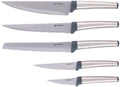 Alpina 5-Piece Stainless Steel Knife Set with Chef and Bread Knives