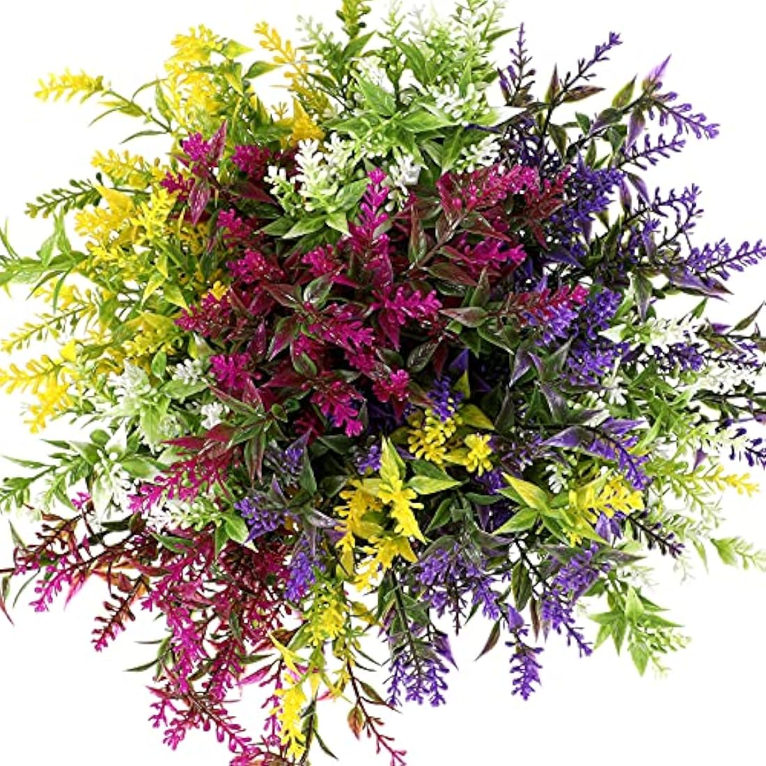 Xinnun 24 Bundles Artificial Flowers – UV Resistant Faux Lavender Plants