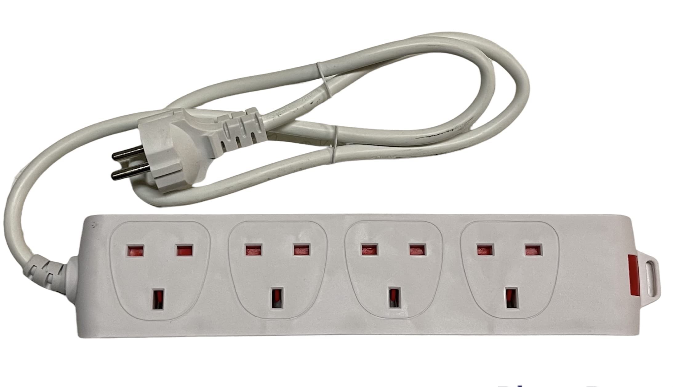 UK to Europe 4-Way Travel Adaptor Extension | Schuko Plug