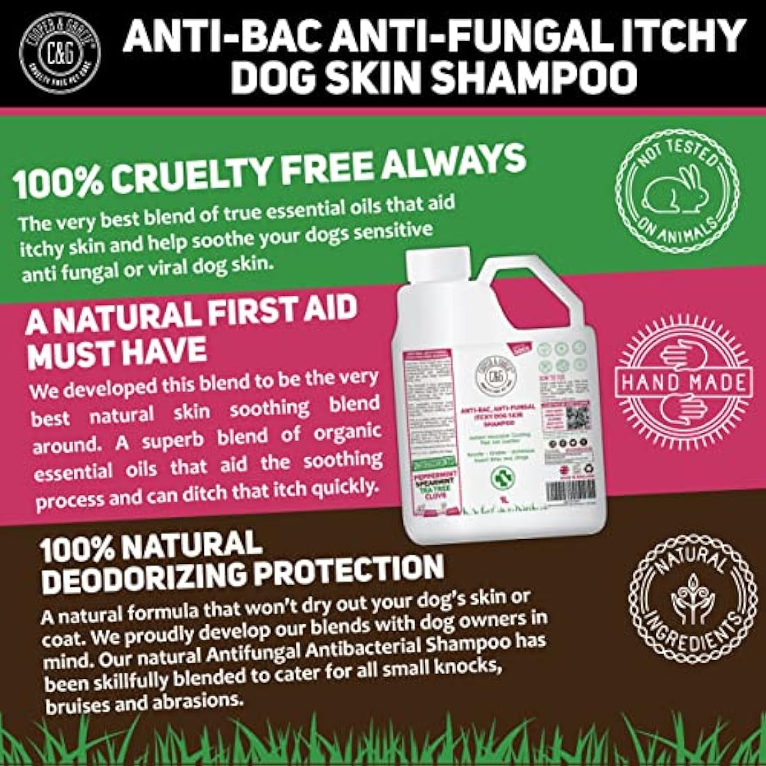 Jolof Store Natural Medicated Dog Shampoo for Itchy Skin – Antifungal