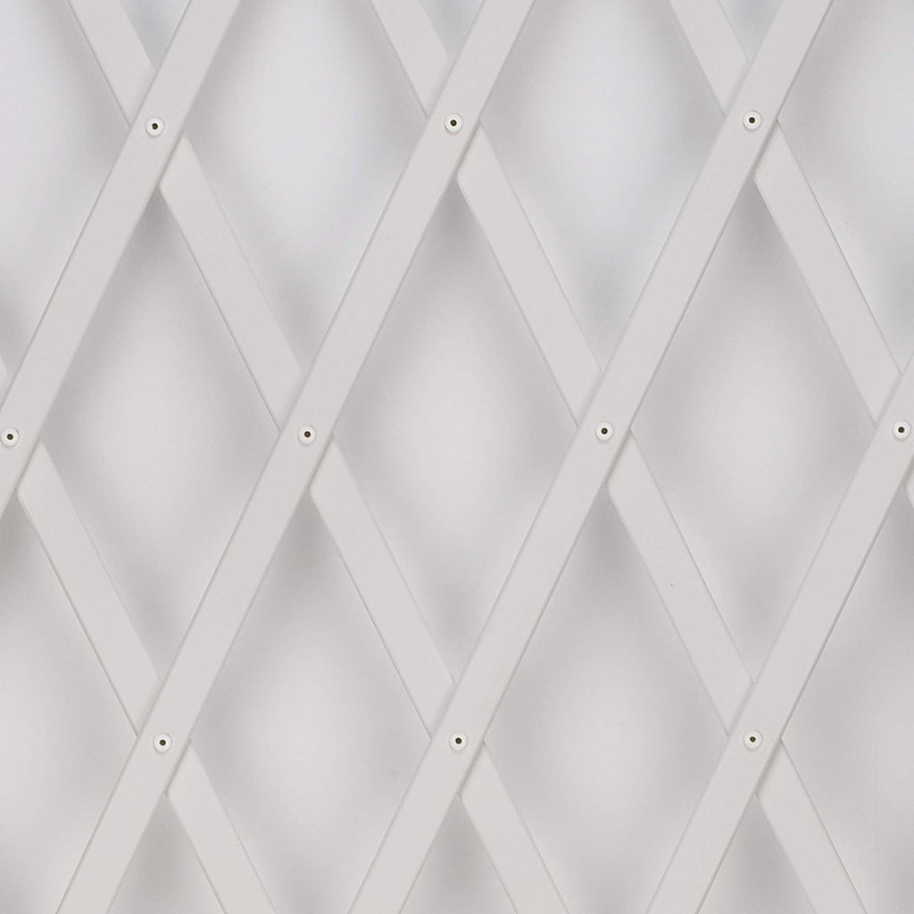 Trepls – Traliccio Estensibile in PVC Bianco per Piante, 1,00x3 m