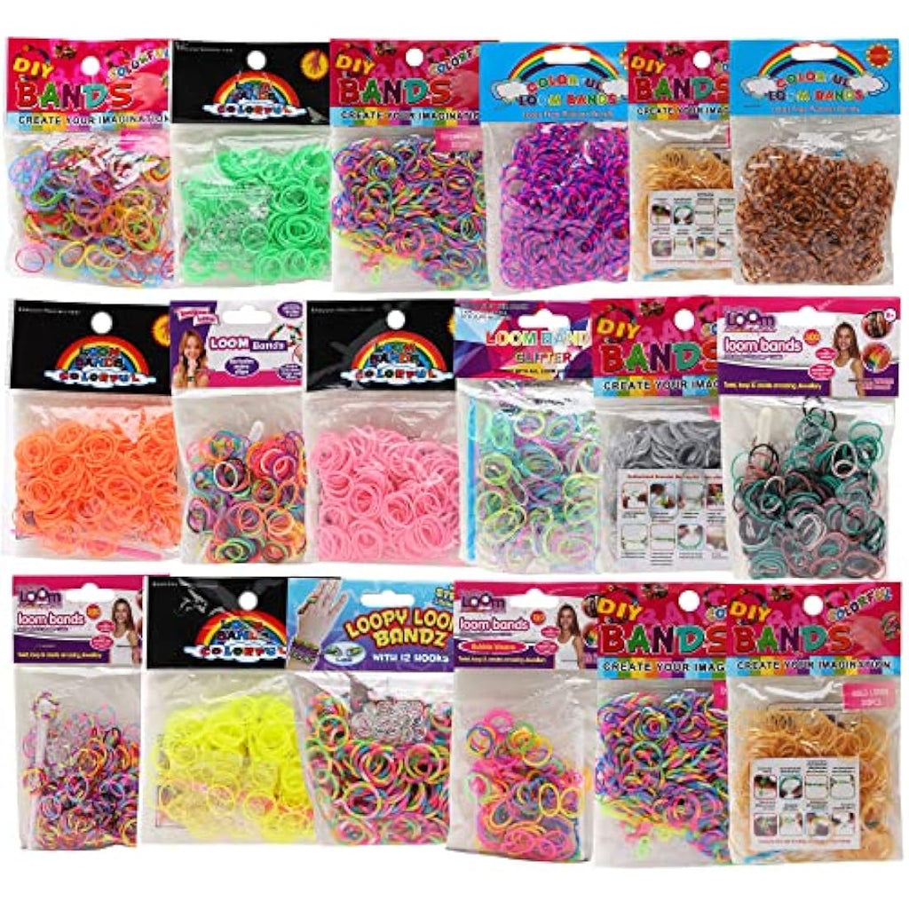 Toyland 6000 Mixed Loom Band Refills – Assorted DIY Bracelet Craft Kit