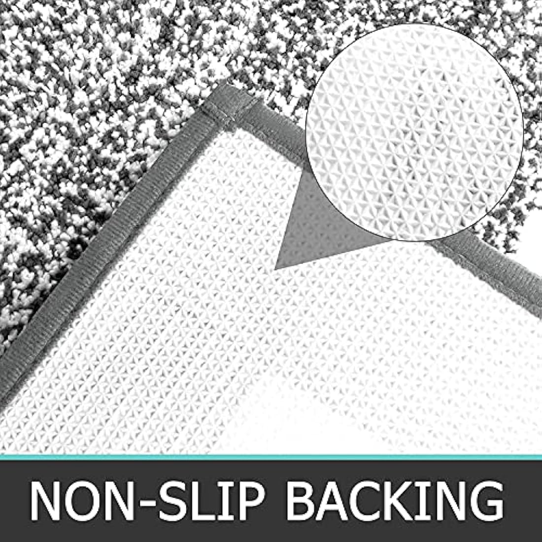 Pauwer 3-Piece Microfiber Bathroom Mat Set – Non-Slip & Absorbent, Dark Grey
