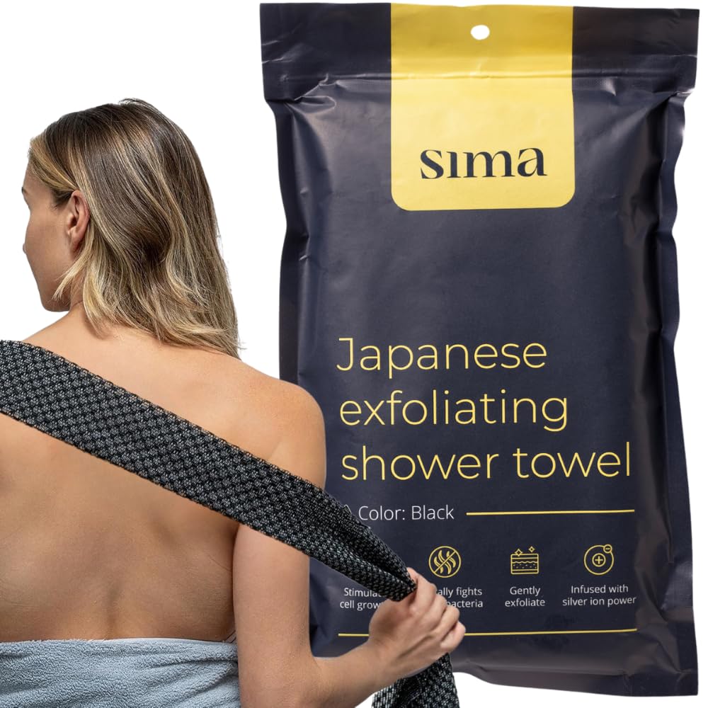 Jolof Store Japanese Exfoliating Washcloth – Dual-Sided Body Scrub Towel