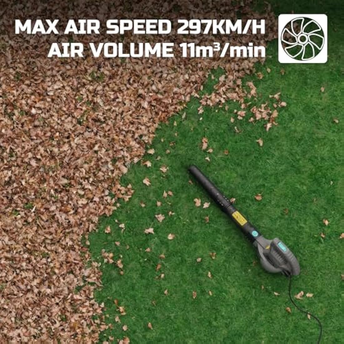 Bluemars 3000W Corded Leaf Blower Set with 262L Waste Bag & Grabbers