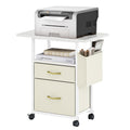 Printer Stand with 2 Fabric Drawers Mobile File Cabinet,End Table On Wheel
