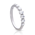 Diamonfire Graduating Stones Ring by Gecko Jewellery - Sterling Silver