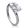 Gecko Jewellery Sterling Silver Graduating Stone Wrap Ring | 0.72ct