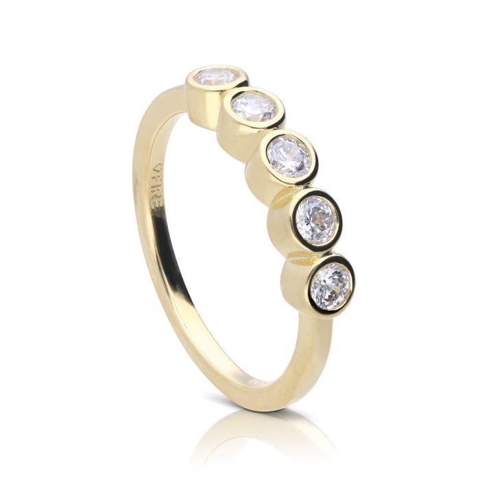 Gecko Jewellery Bezel Set Ring with 0.5ct Diamonfire Zirconia Stones