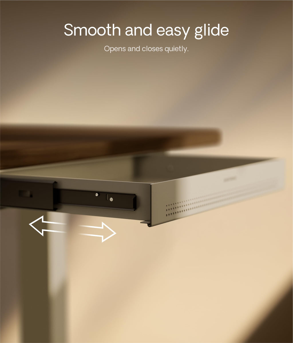 Jolof Store Under Desk Drawer – Metal Hidden Table Organizer (Gray)