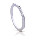 Diamonfire Angled Ring by Gecko Jewellery – Elegant Silver Band