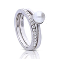 Diamonfire Shell Pearl and Zirconia Ring – Gecko Jewellery Retail
