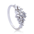 Gecko Jewellery Multi Baguette Scatter Ring with Diamonfire Zirconia