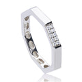 Diamonfire Octagonal Ring by Gecko Jewellery - Sterling Silver Style