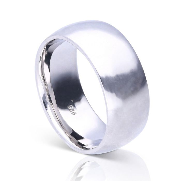 Diamonfire Plain Band Ring by Gecko Jewellery – Classic Silver Style